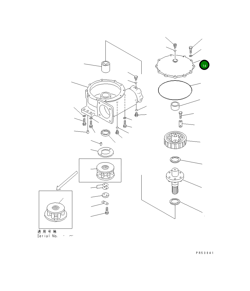 Крышка 234-70-36120  Komatsu