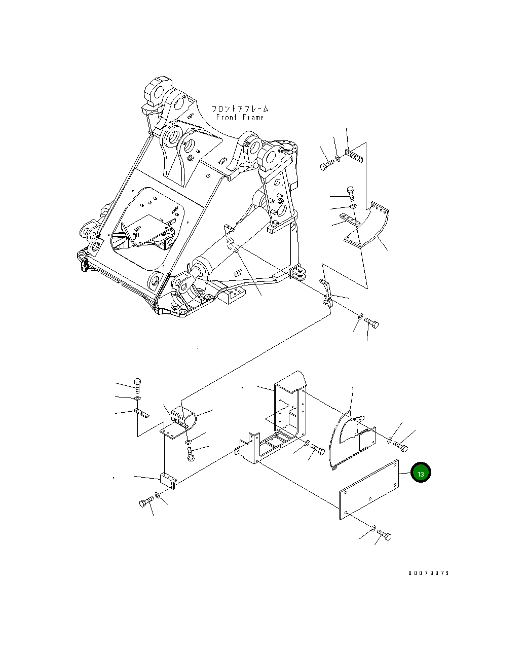 Крышка 423-46-A1250 Komatsu