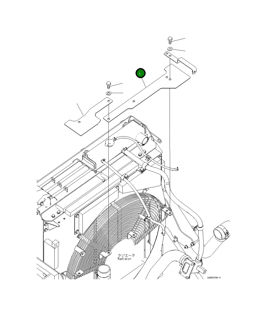 Крышка 208-03-75811  Komatsu