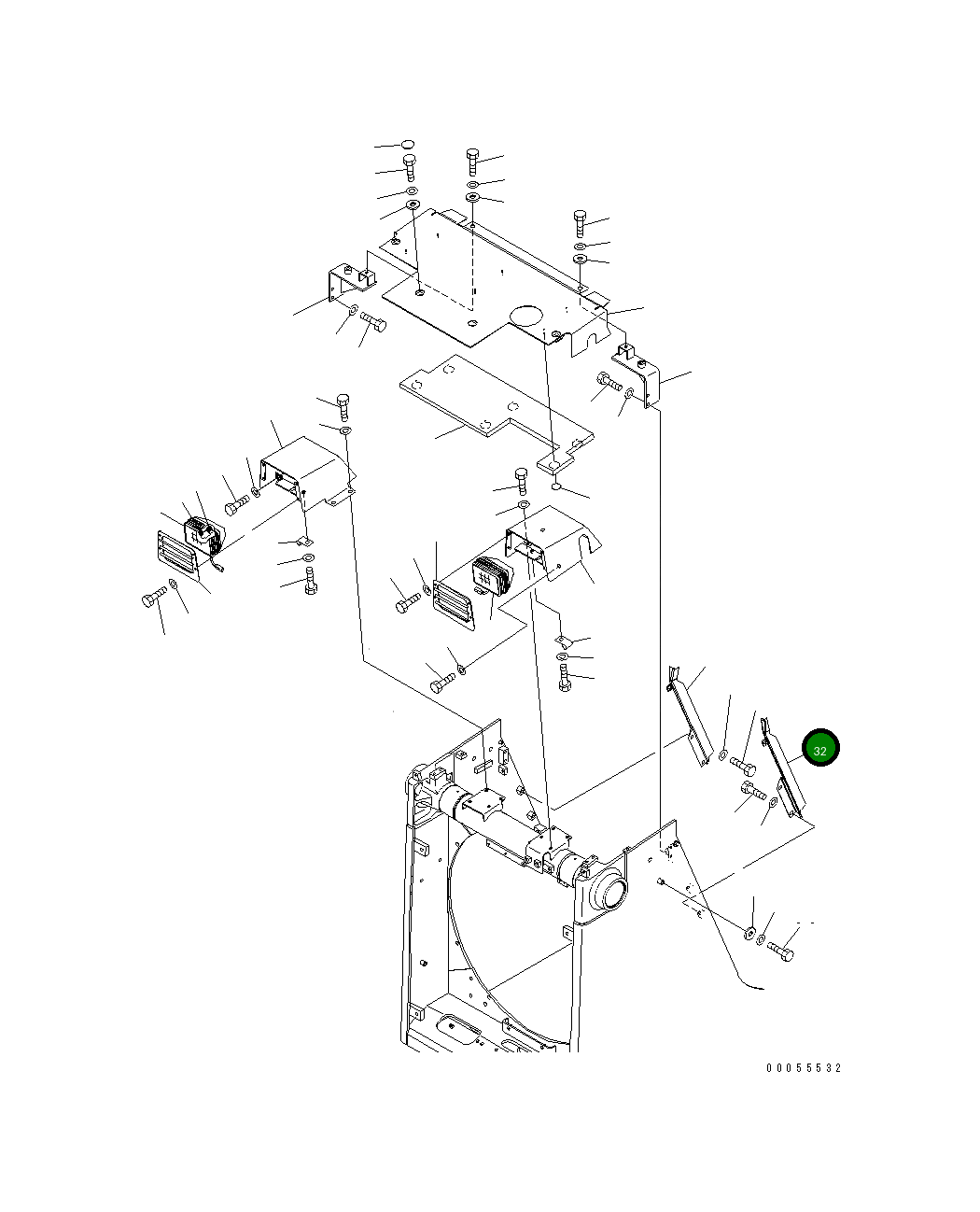 Крышка 154-54-75570 Komatsu