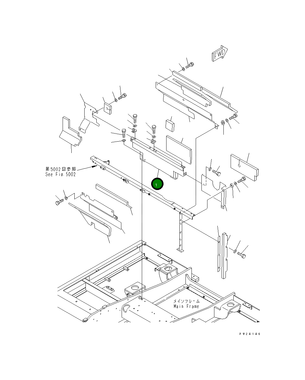 Крышка 207-54-62511  Komatsu