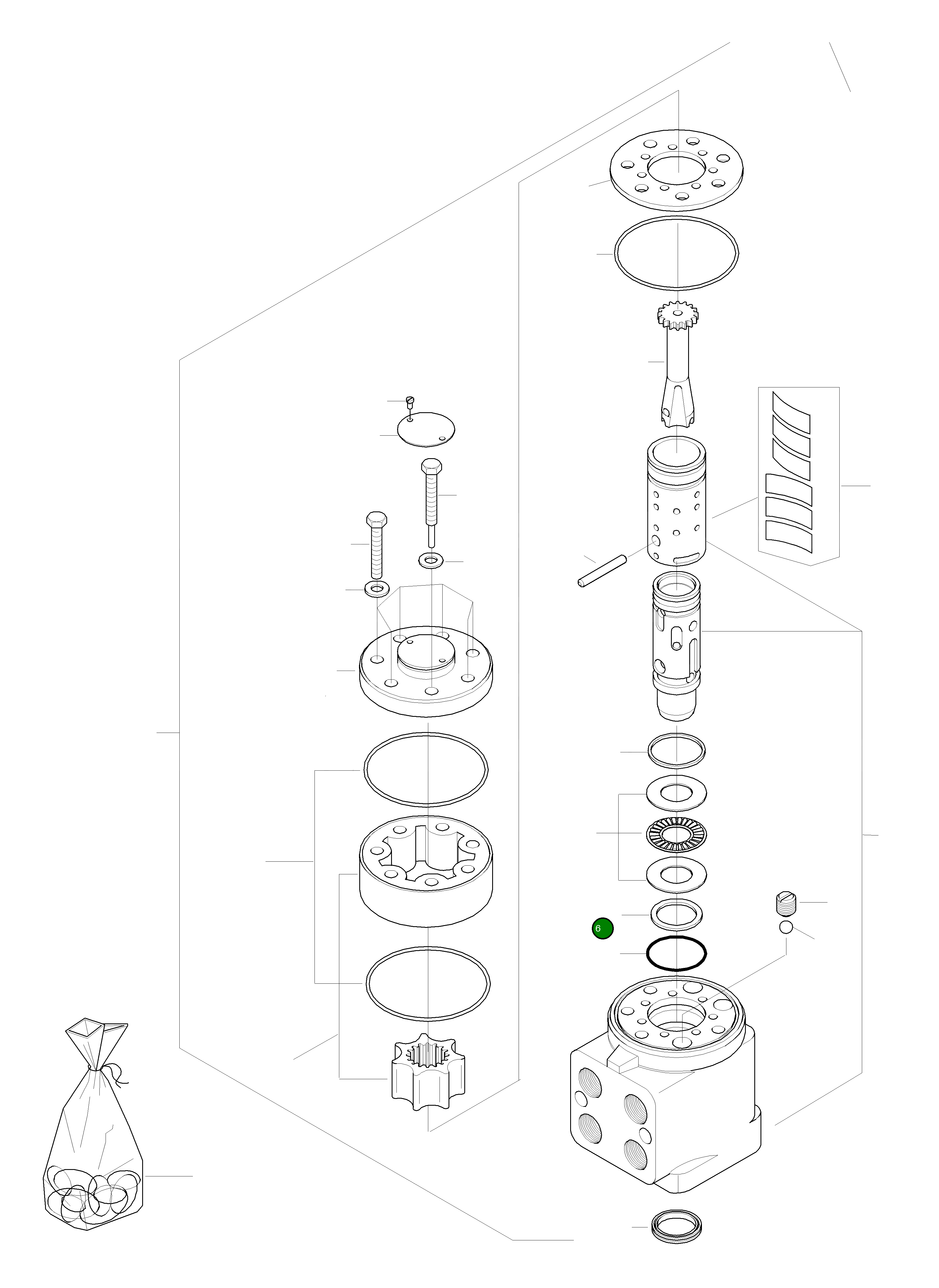 Кольцо уплотнительное (O-Ring) 421-64-H0P04 Komatsu