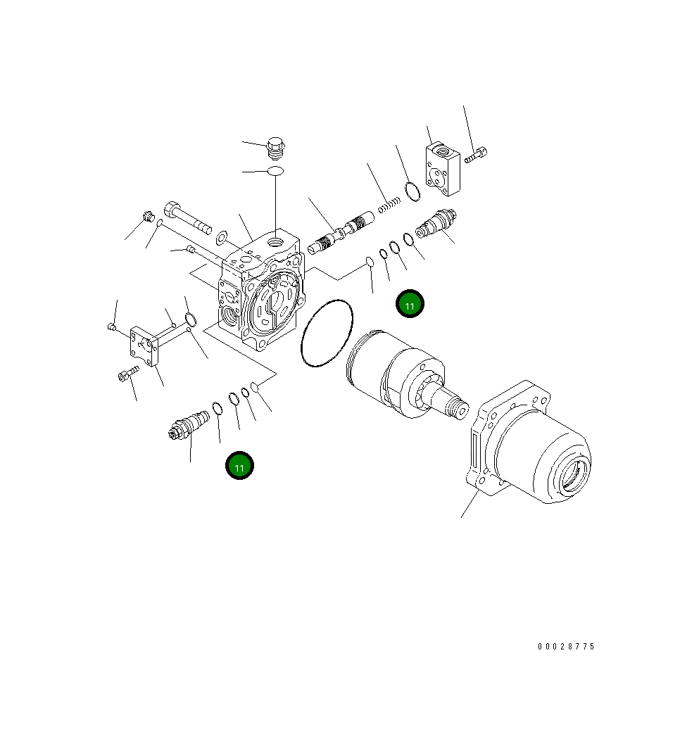 Кольцо уплотнительное (O-Ring) 702-77-11610 Komatsu