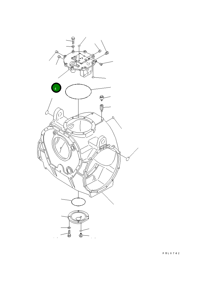 Крышка 198-22-25130  Komatsu