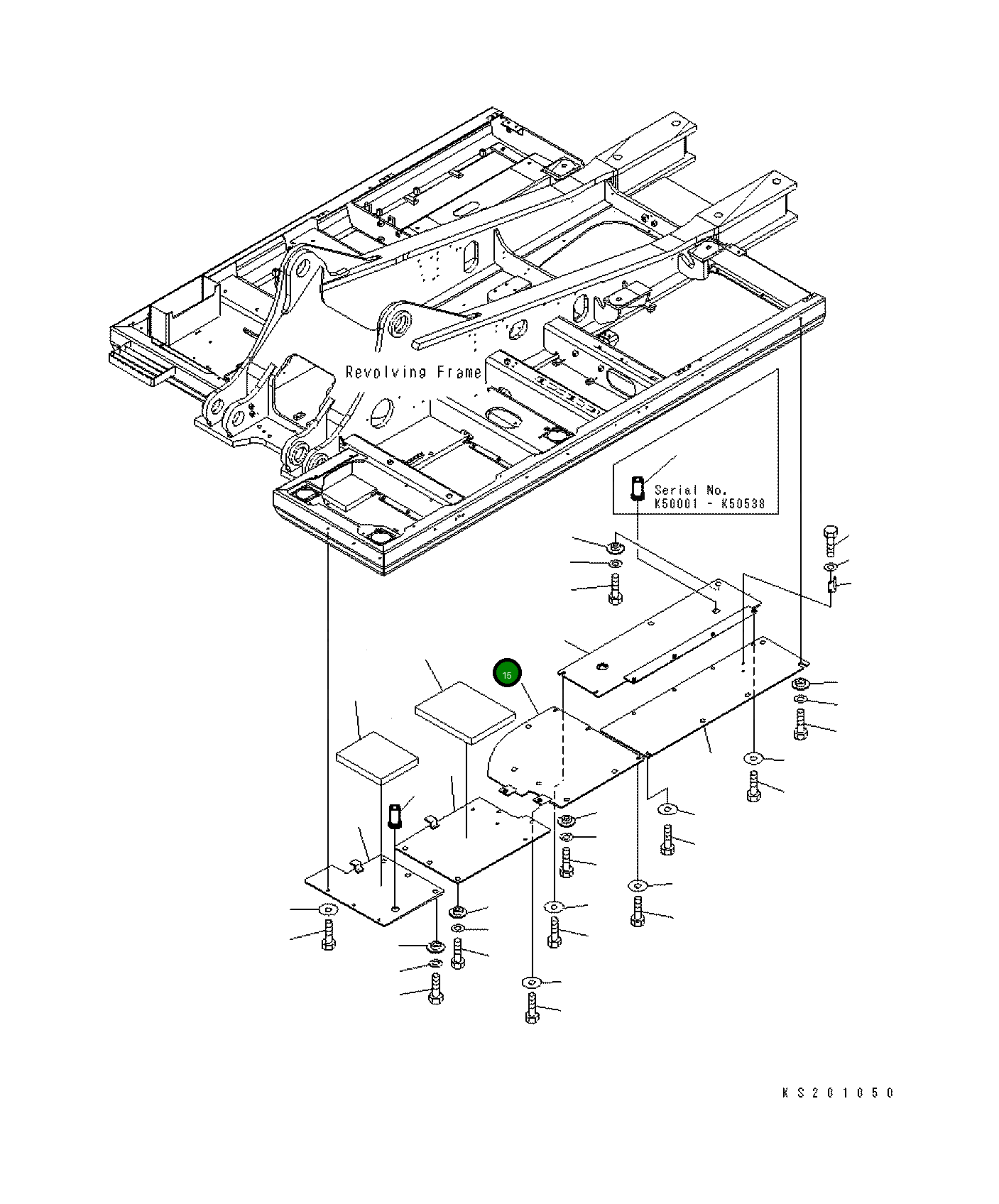 Крышка 208-54-KA590 Komatsu