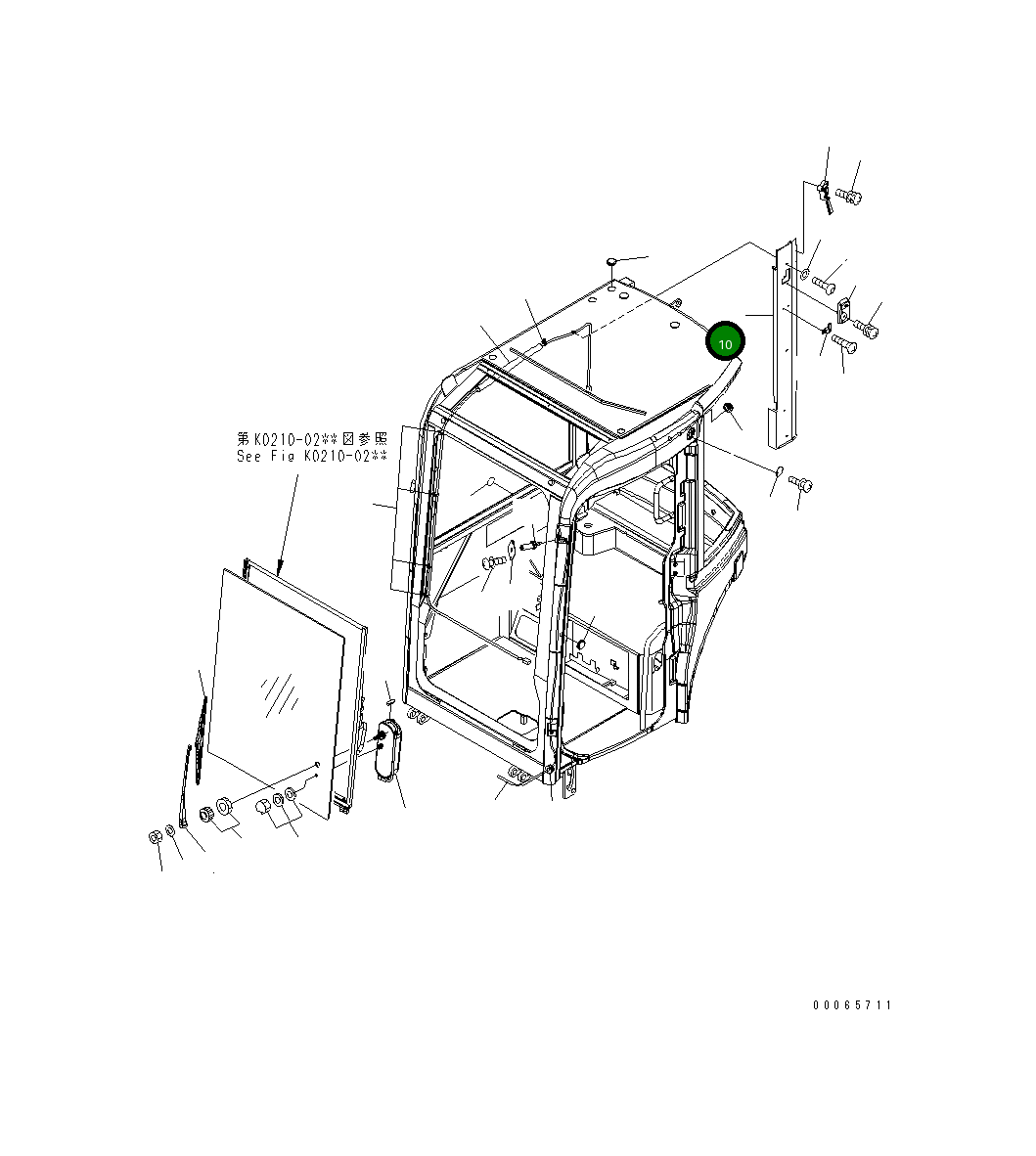 Крышка 22M-54-25512 Komatsu