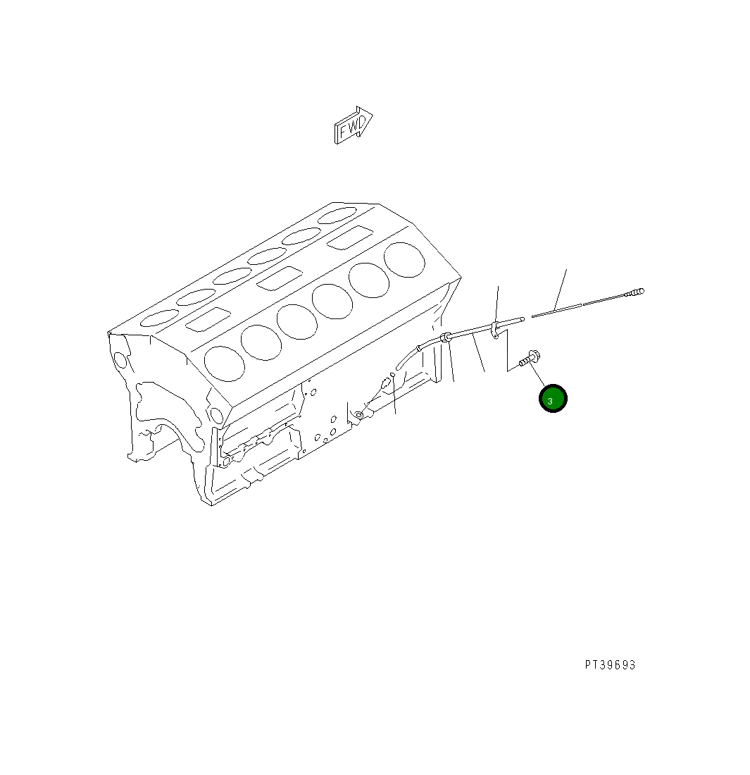 Болт 01435-01016  Komatsu