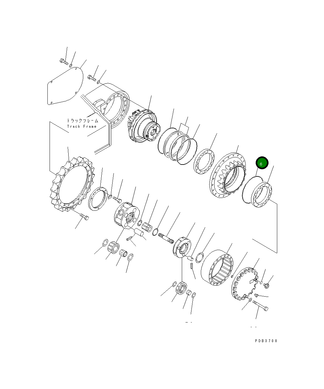 Кольцо уплотнительное (O-Ring) 20Y-27-22280  Komatsu