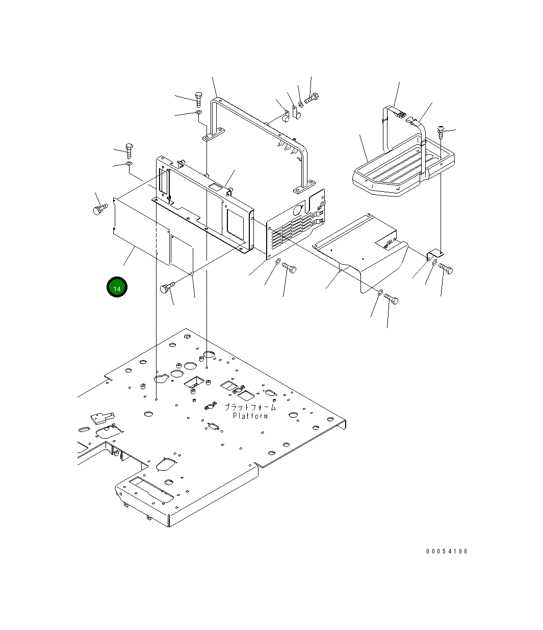 Крышка 23B-54-61121 Komatsu