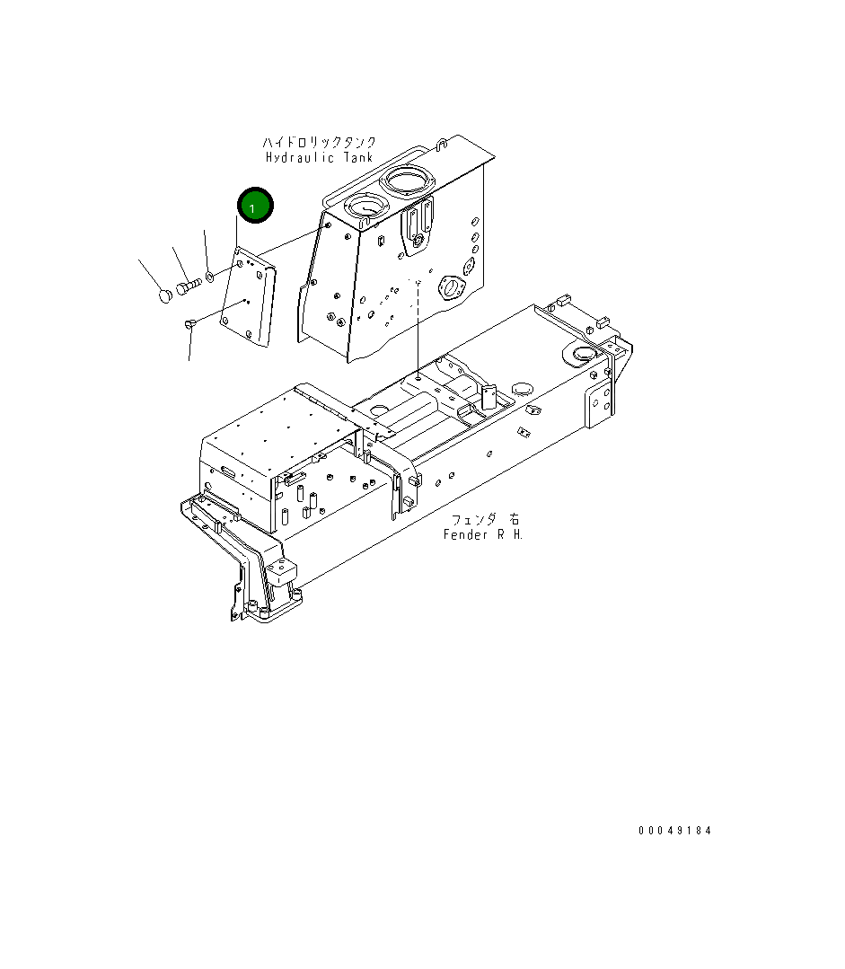 Крышка 195-54-82341  Komatsu