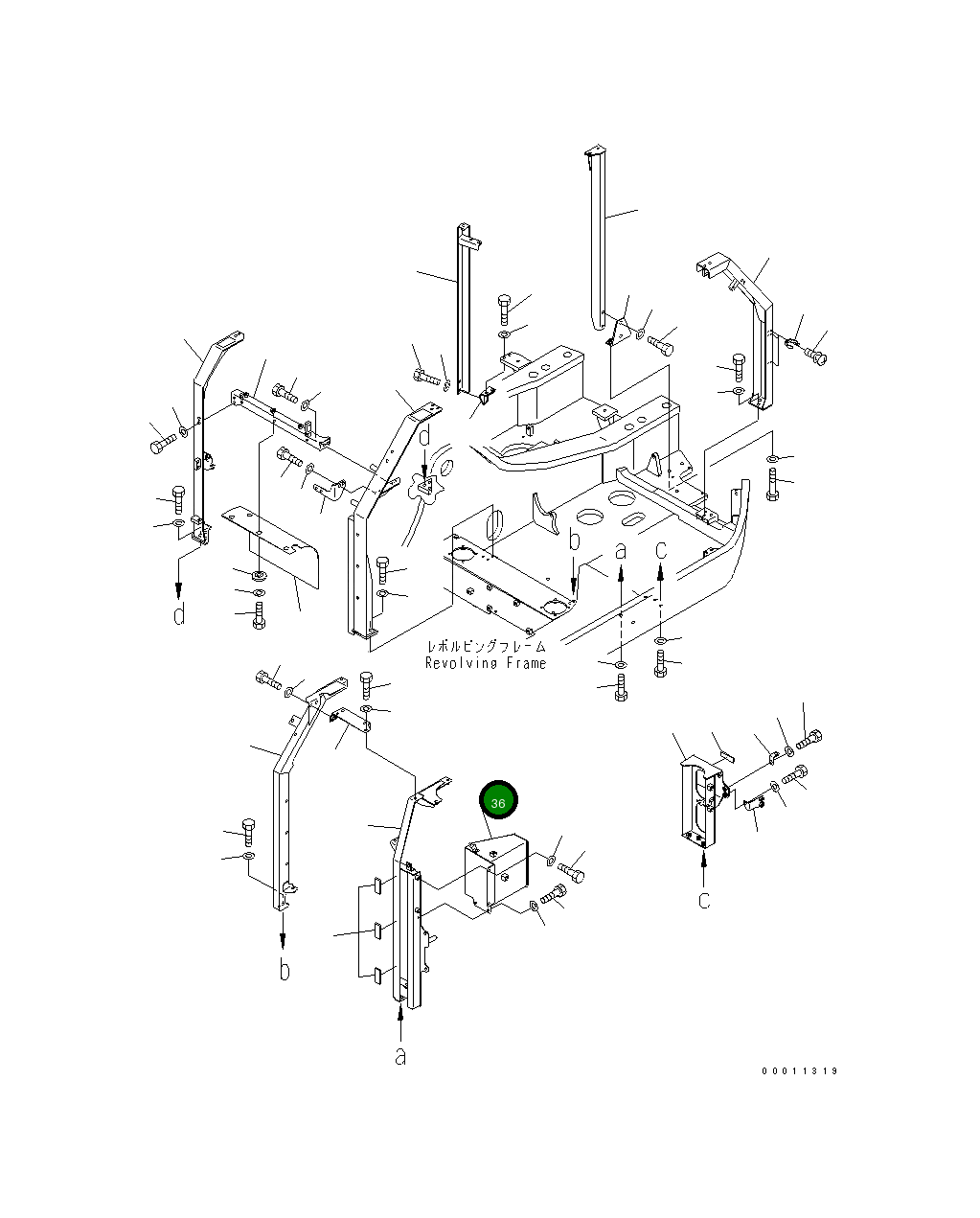 Крышка 22U-54-84430 Komatsu