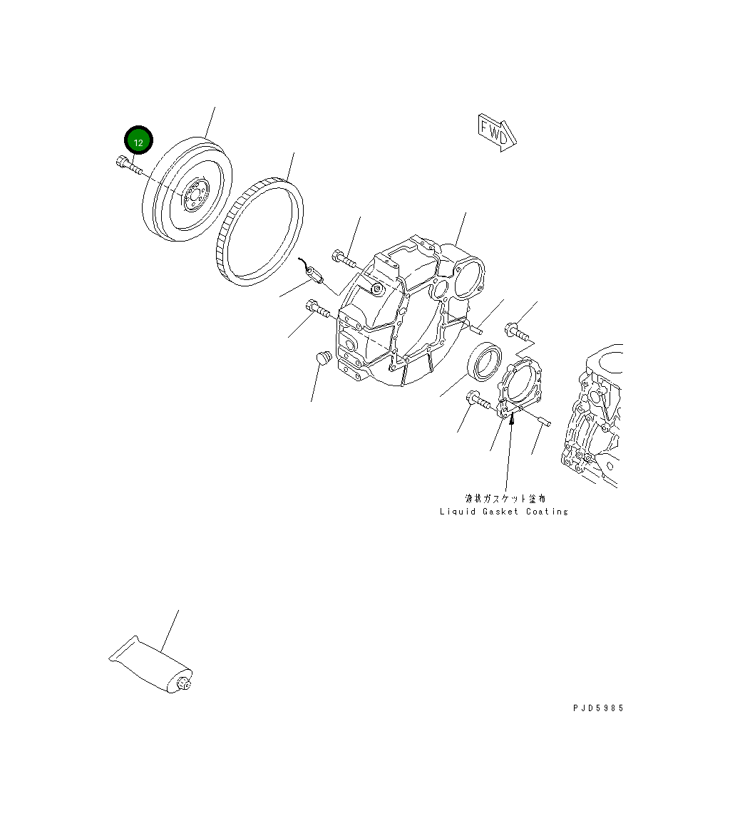 Болт YM121111-21501 Komatsu