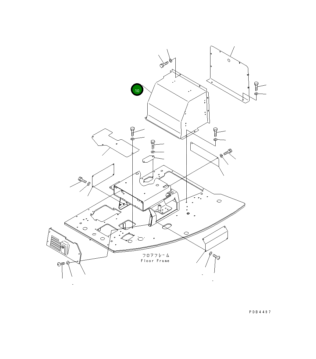 Крышка 22U-54-13241 Komatsu