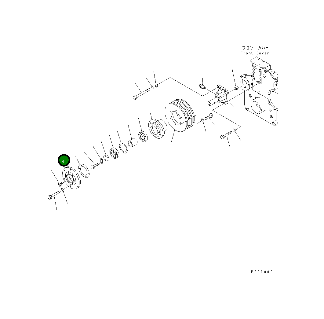 Крышка 6162-63-3380 Komatsu