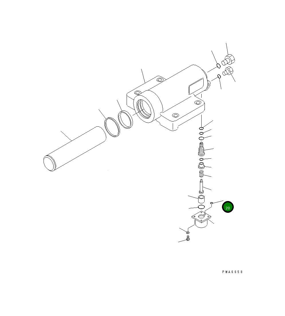 Кольцо уплотнительное (O-Ring) 20E-61-K1330 Komatsu