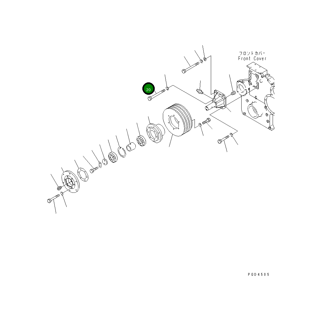 Болт 01011-61445 Komatsu