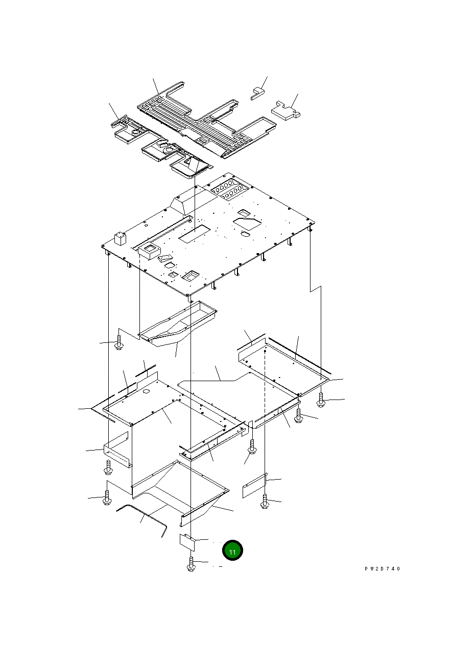 Крышка 569-54-82160  Komatsu