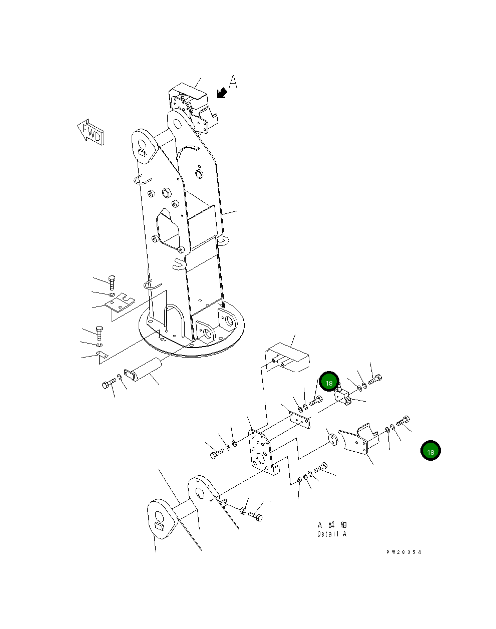 Болт MH21012-08015 Komatsu