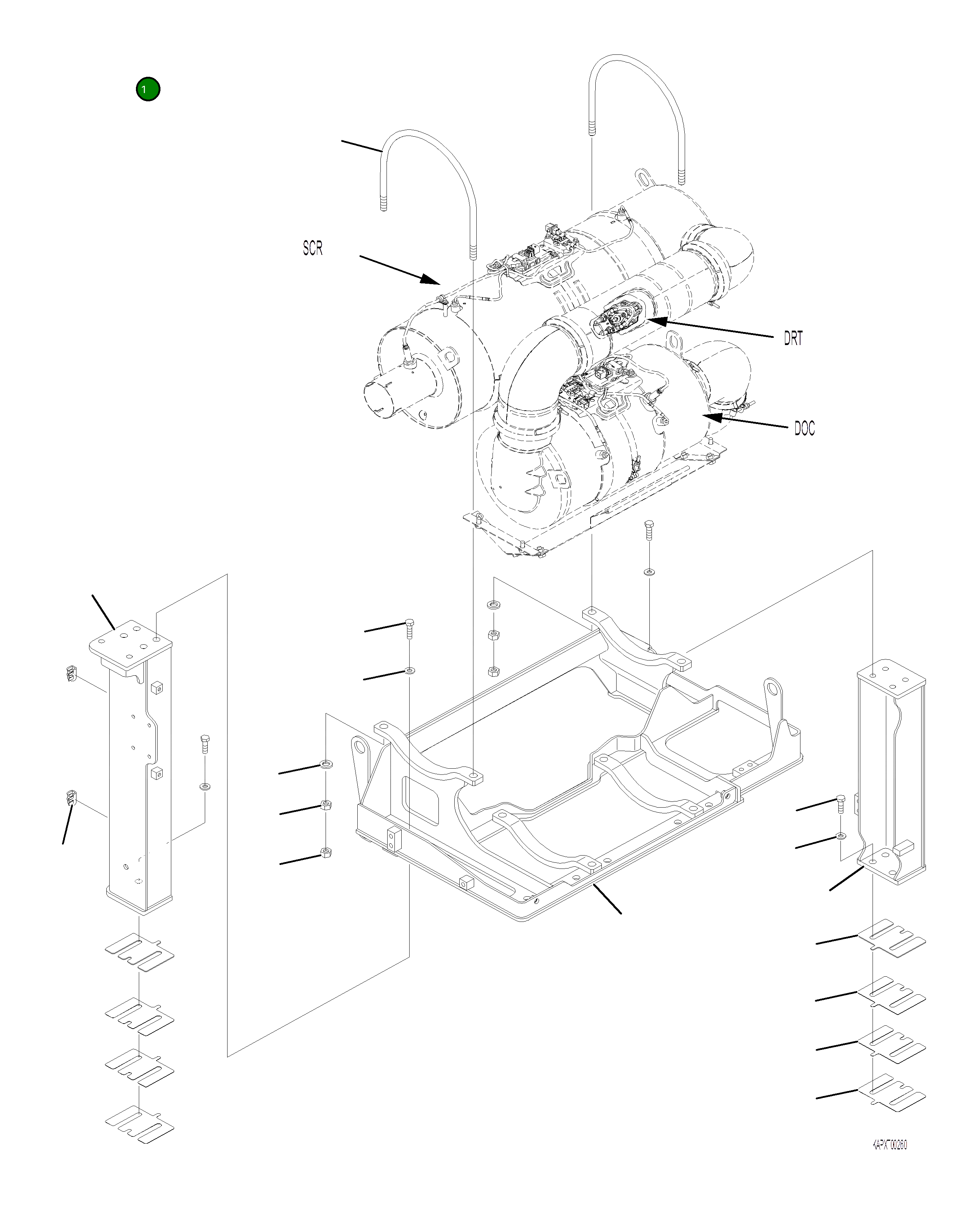 Болт 14X-01-61281 Komatsu