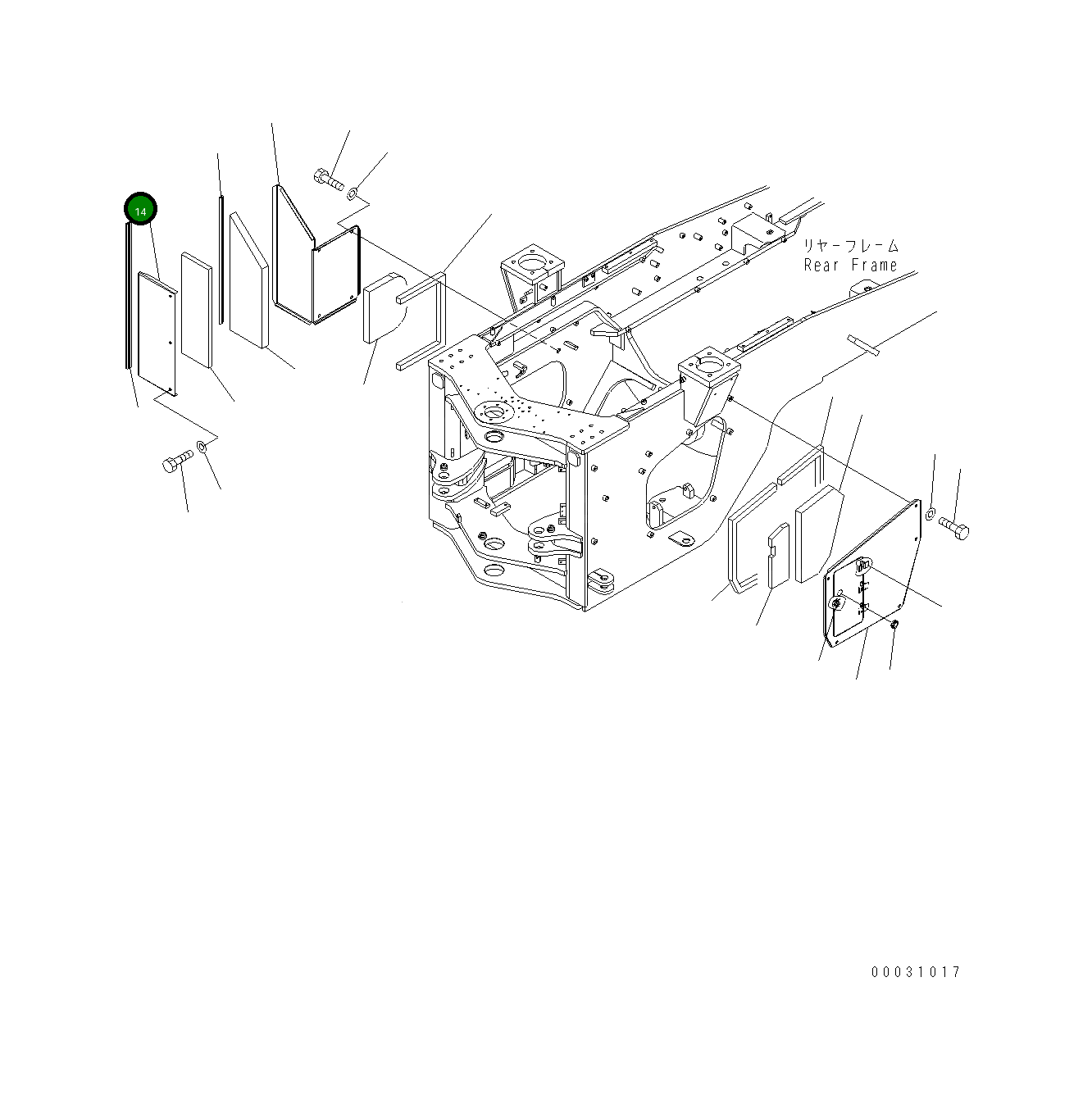 Крышка 423-46-34730 Komatsu