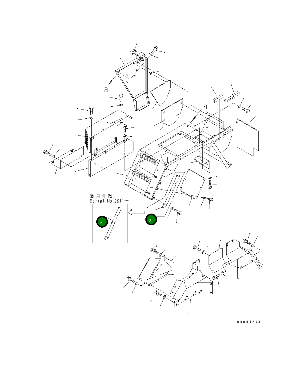 Крышка 56D-54-22142 Komatsu