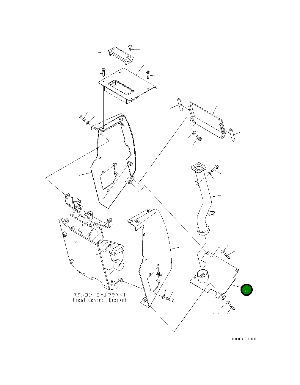 Крышка 17A-54-46551  Komatsu