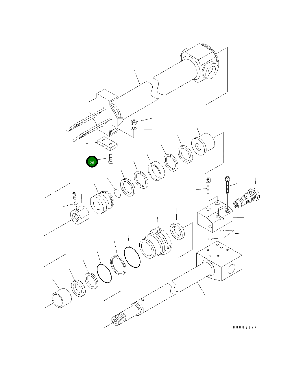 Болт MH21852-06020  Komatsu