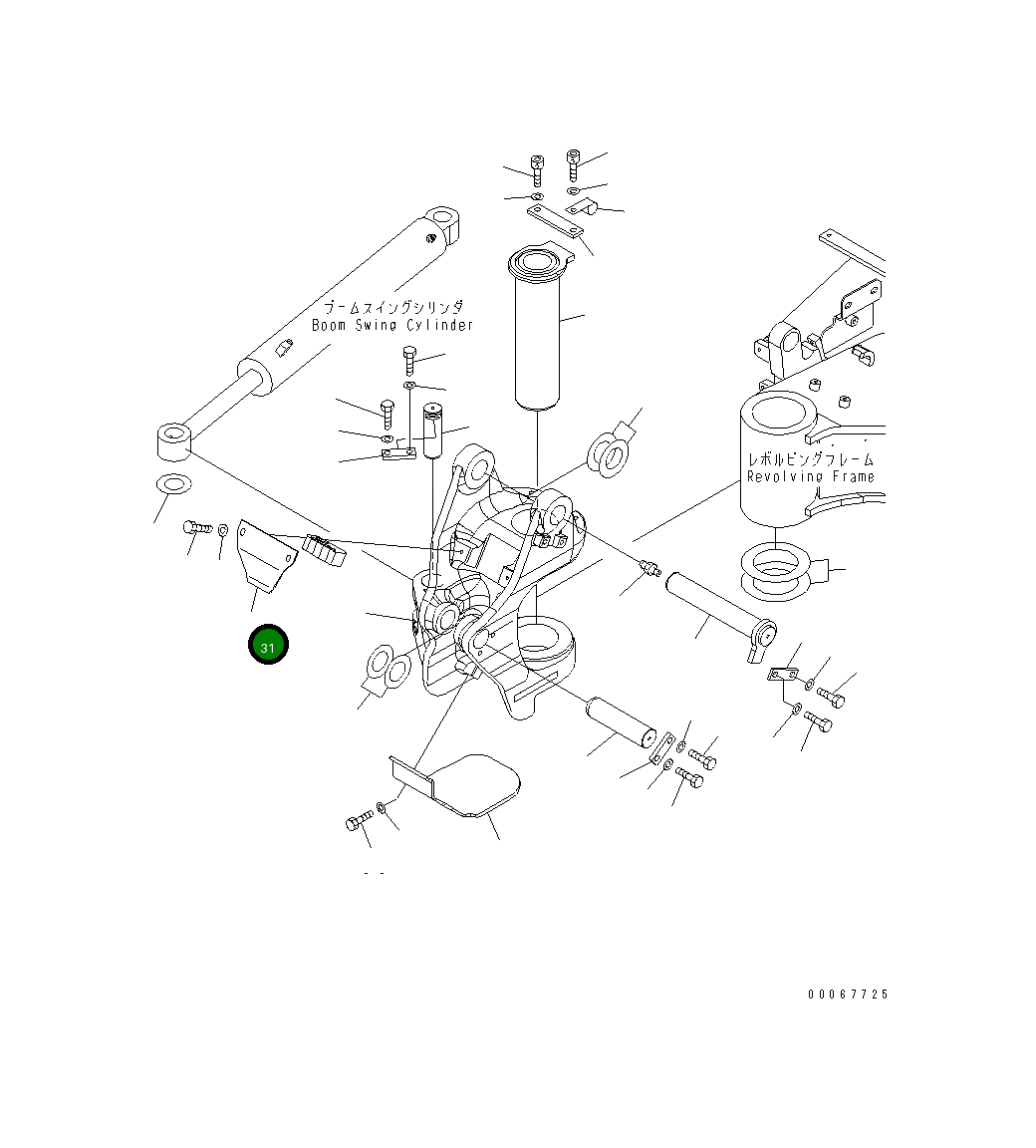 Крышка 22F-70-31420 Komatsu