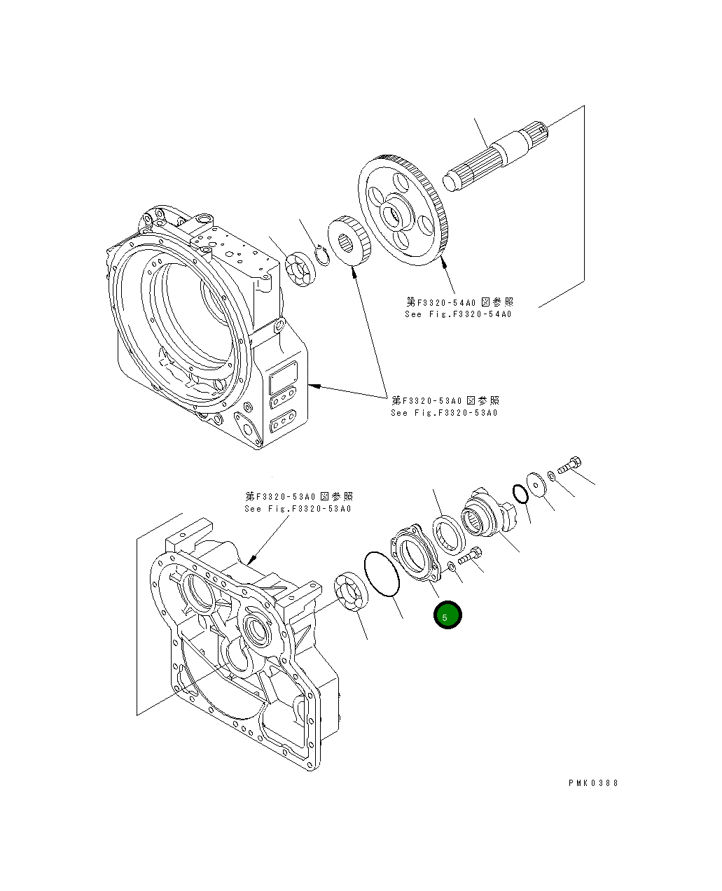 Крышка 21J-15-13170 Komatsu