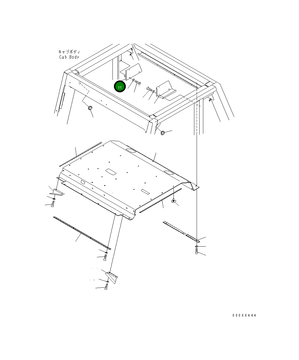 Крышка 561-54-83561 Komatsu