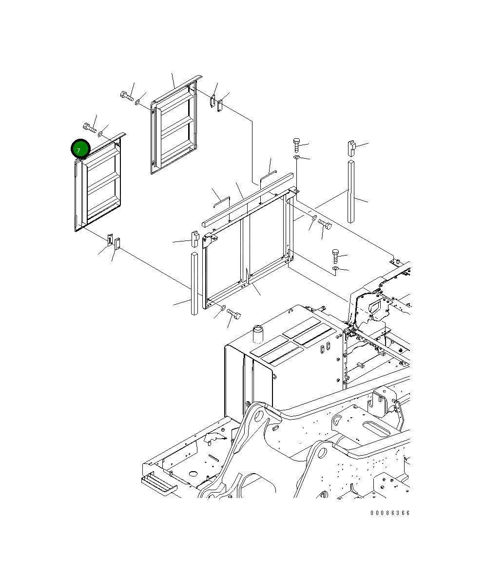 Крышка 21M-54-24531  Komatsu