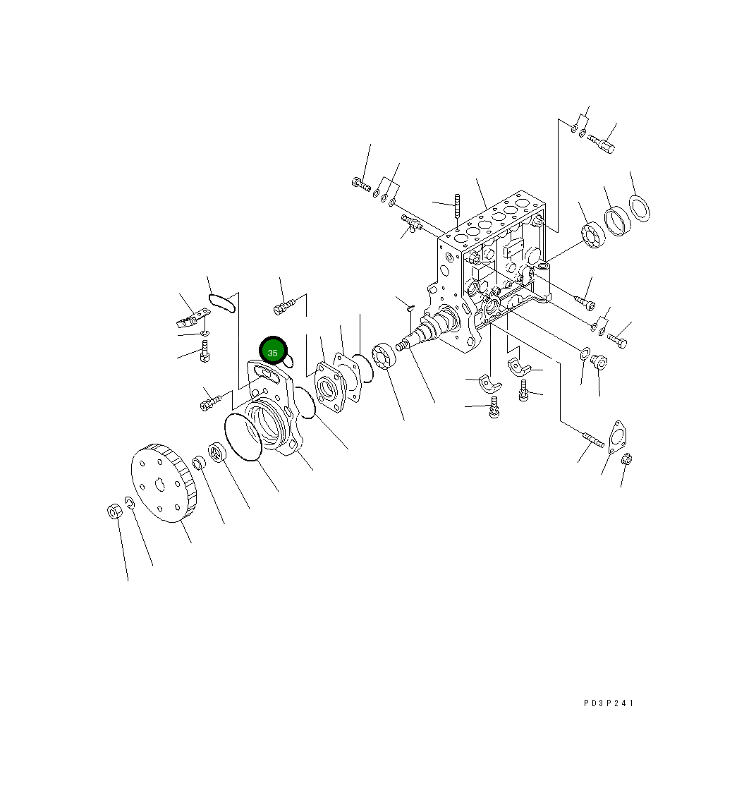 Кольцо уплотнительное (O-Ring) DK139724-0200 Komatsu