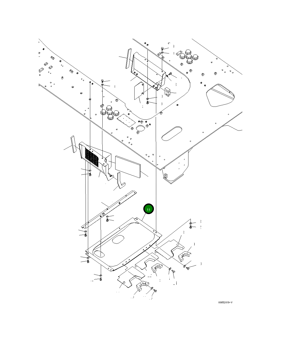 Крышка 21T-54-34881 Komatsu