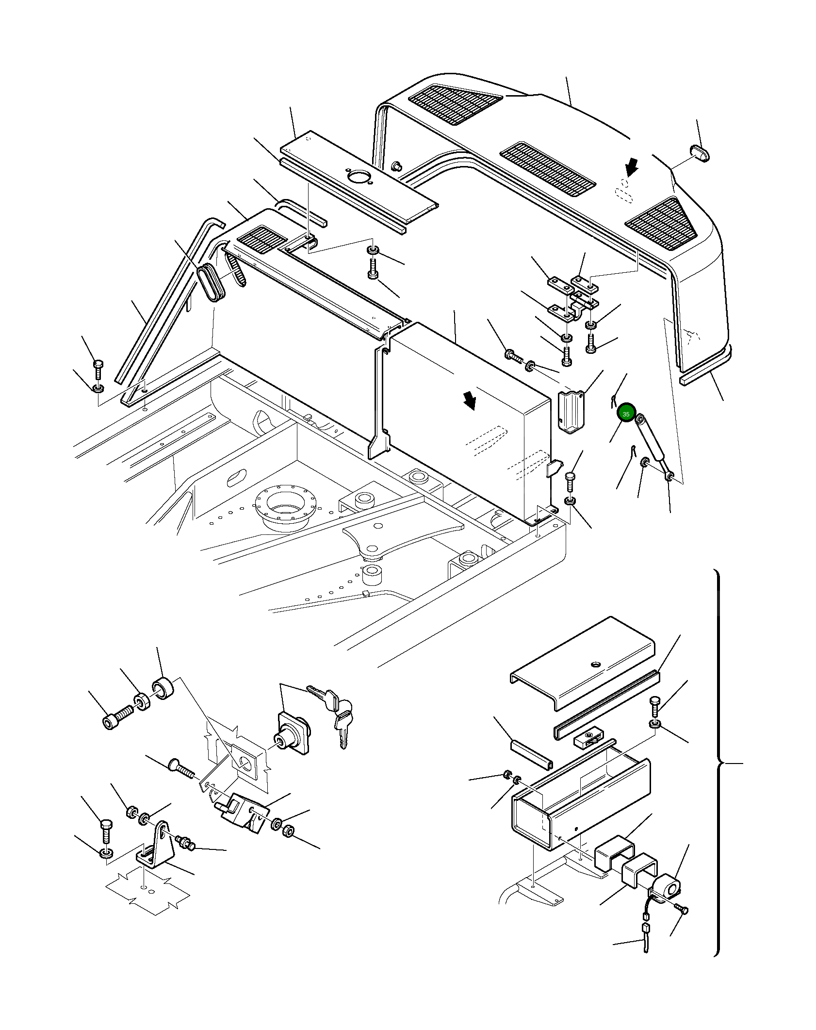 Крышка 22E-54-11770 Komatsu