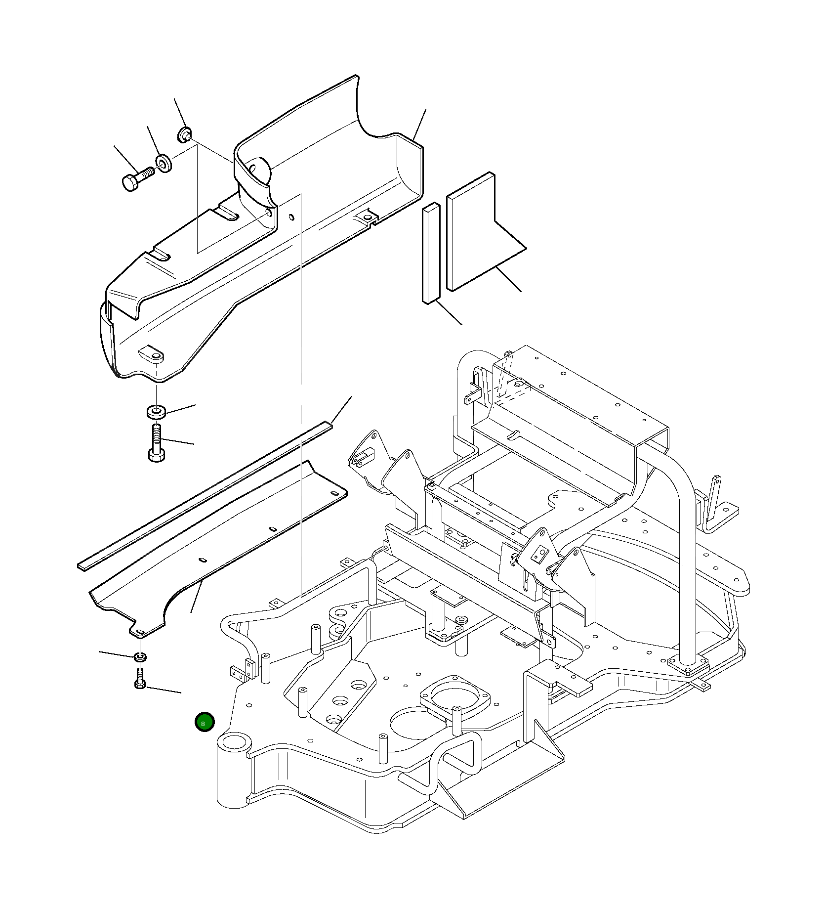 Крышка 3F0535740 Komatsu