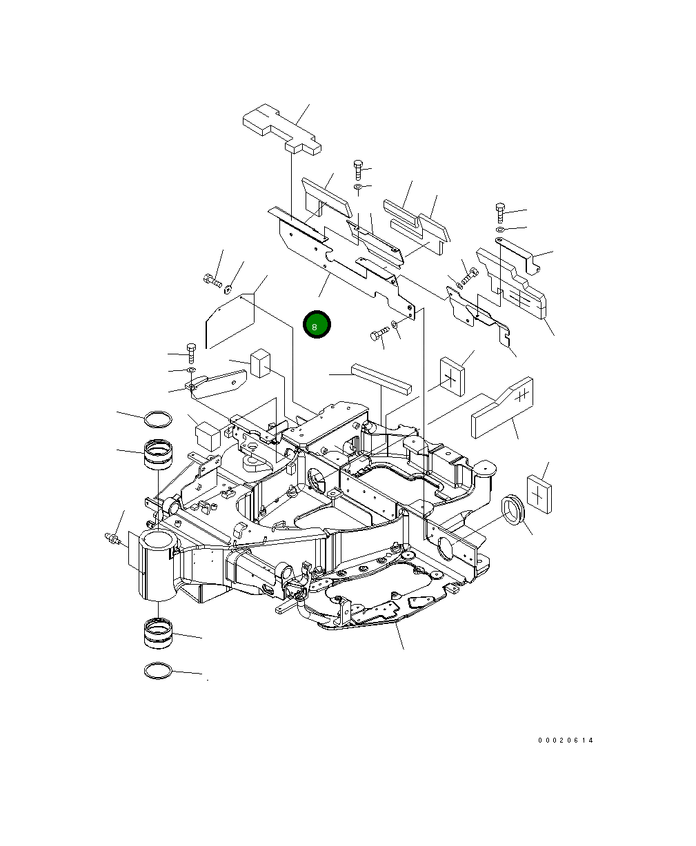 Крышка 22L-46-27160  Komatsu