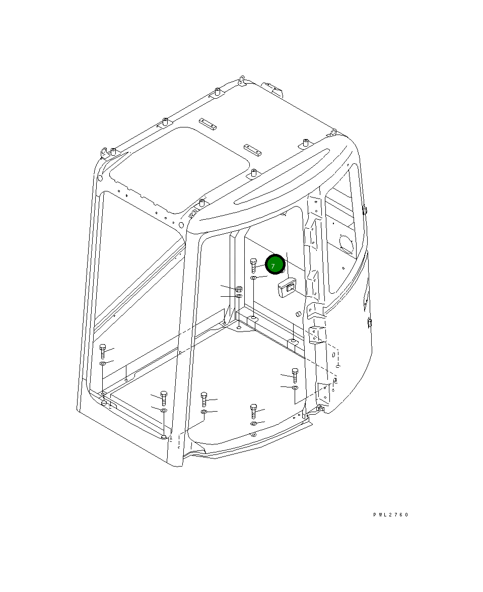Болт 01010-D1075 Komatsu