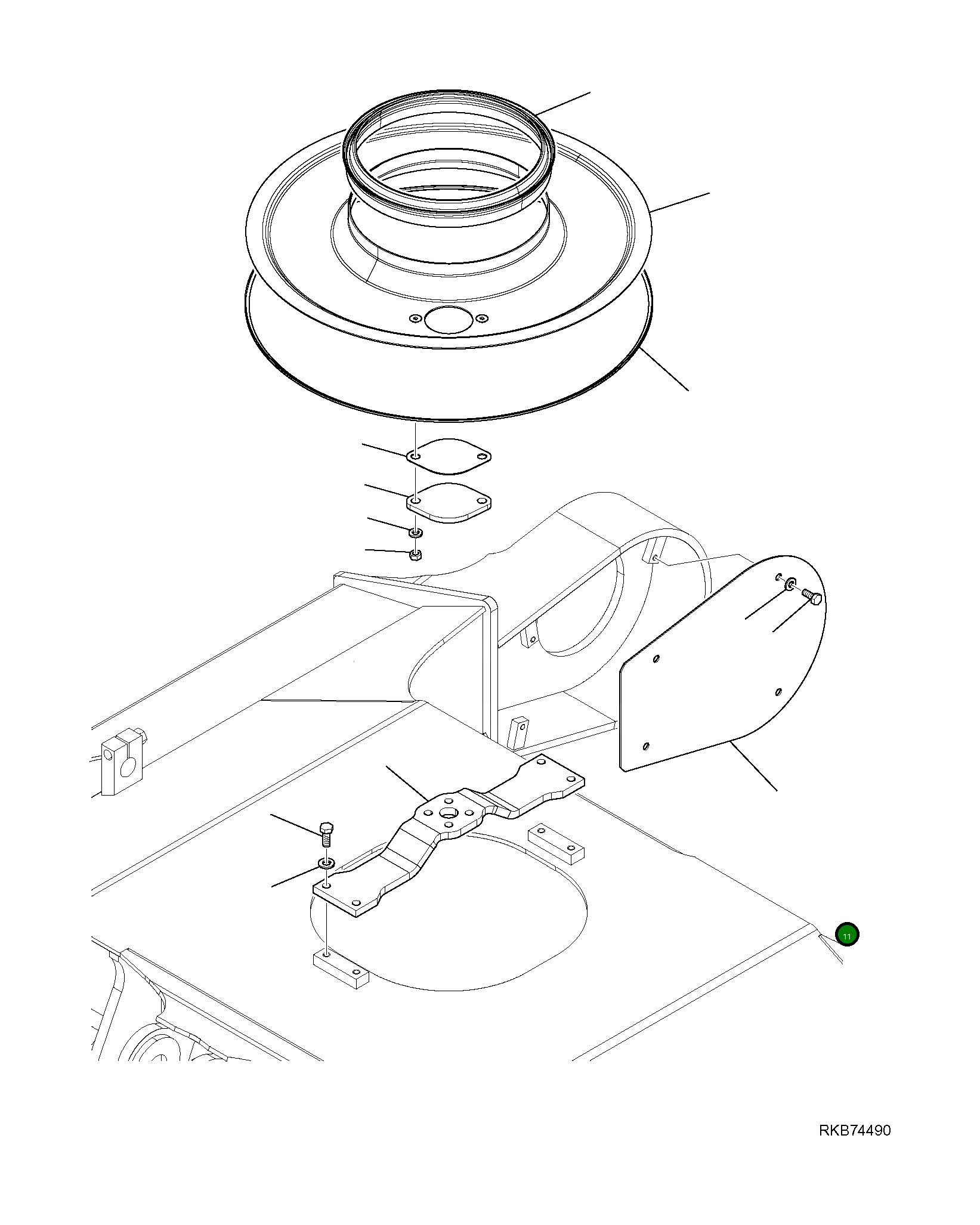 Крышка 22E-30-21130  Komatsu
