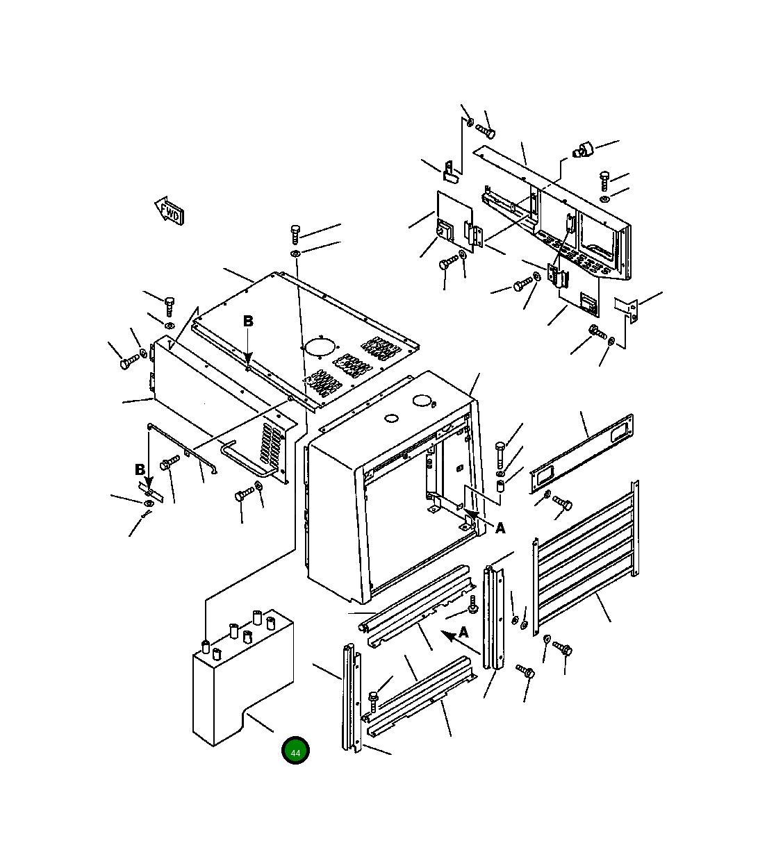 Крышка 425-54-A2130  Komatsu