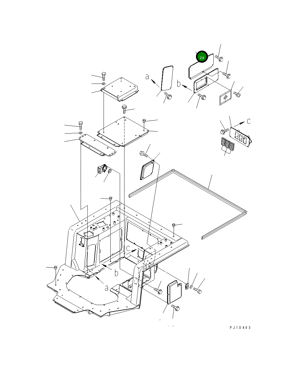 Крышка 195-54-64131  Komatsu