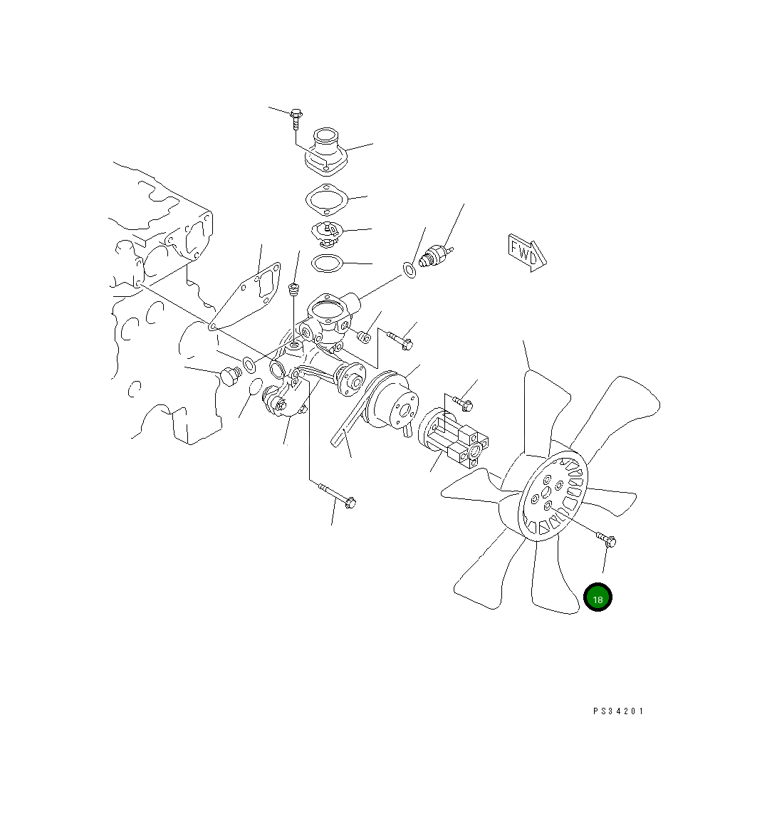 Болт YM26016-060142  Komatsu