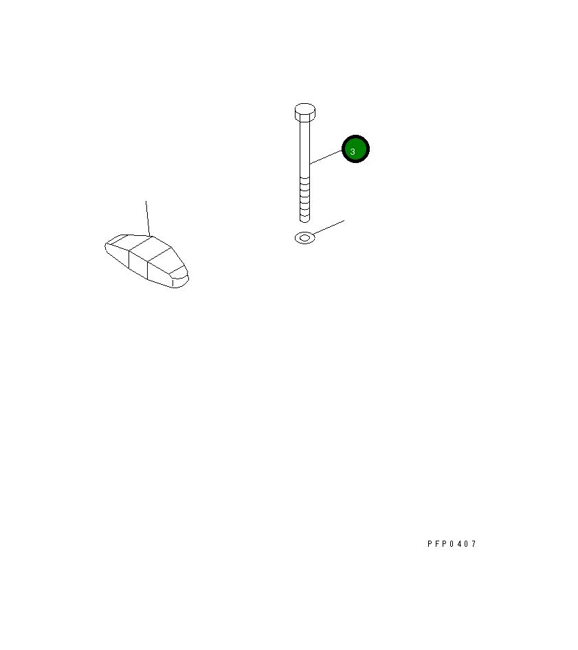 Болт CU3080722 Komatsu