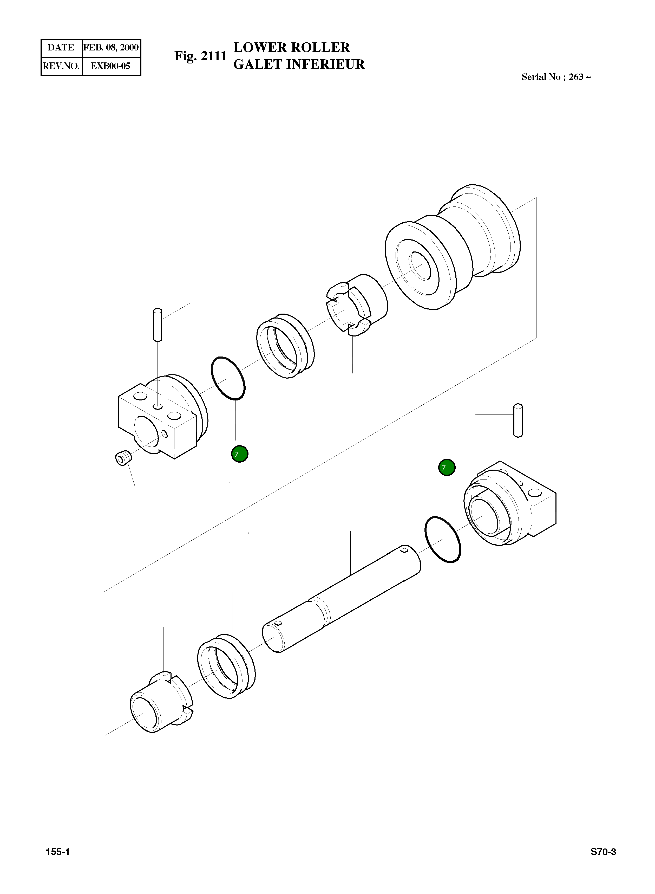 Кольцо уплотнительное (O-Ring) S8010351 Komatsu