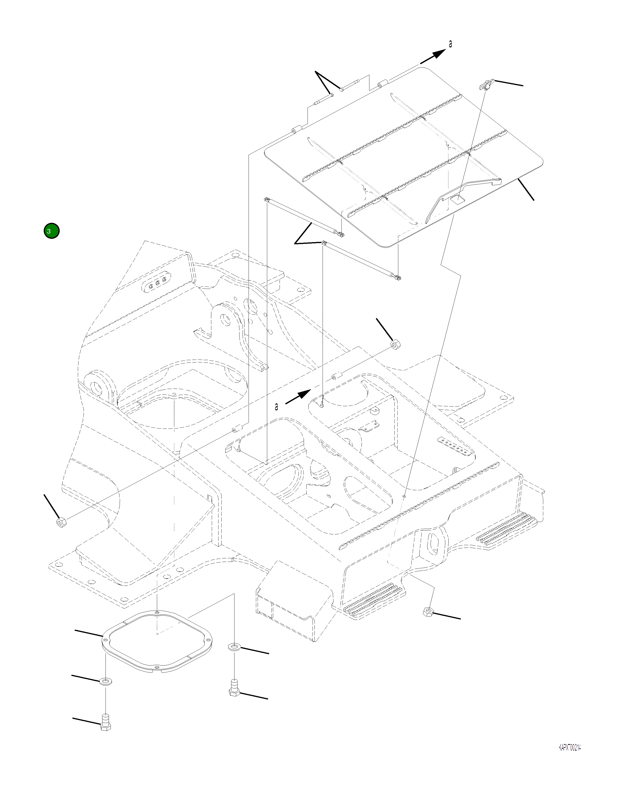 Крышка 4A1-30-23740 Komatsu