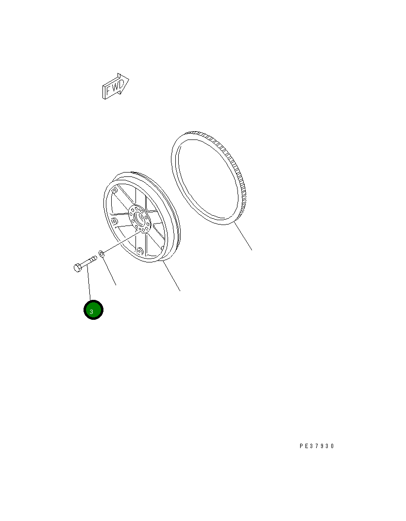 Болт 01050-32070 Komatsu