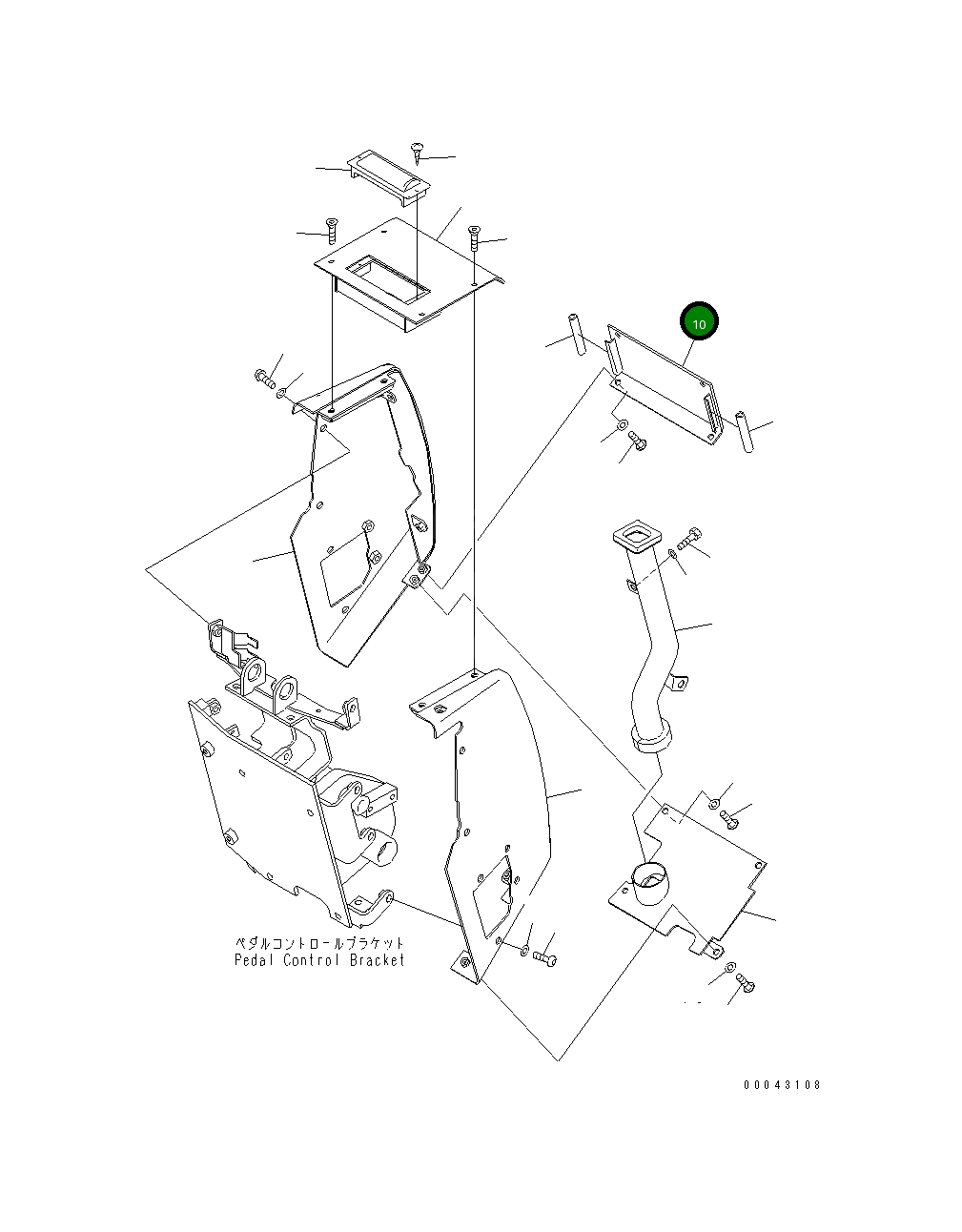 Крышка 17A-54-46541 Komatsu