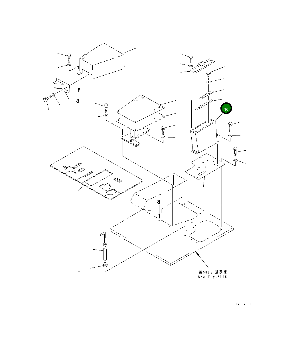 Крышка 21F-54-11510 Komatsu