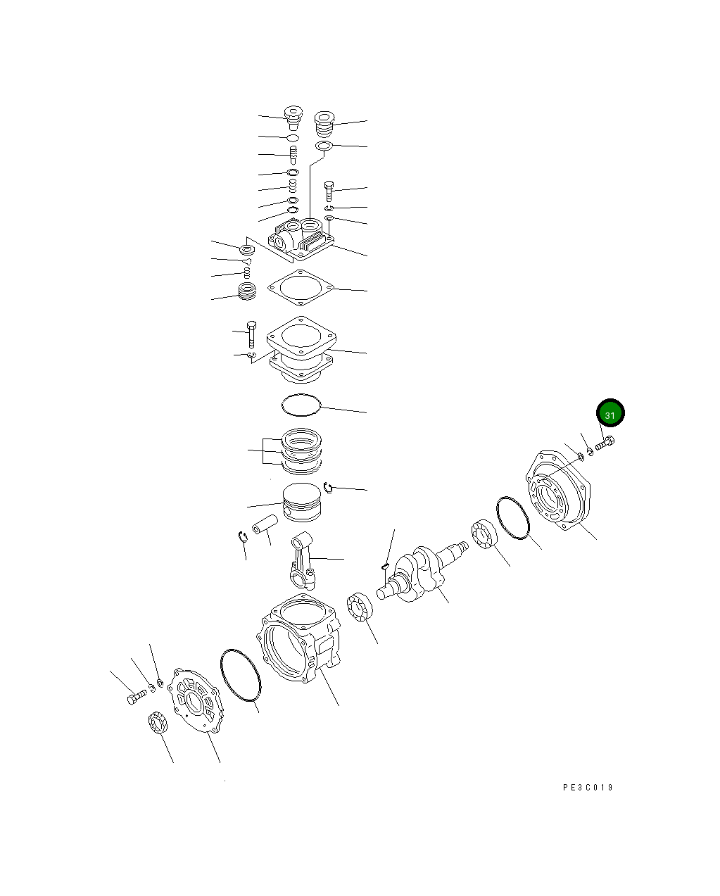 Болт DK010138-2570  Komatsu