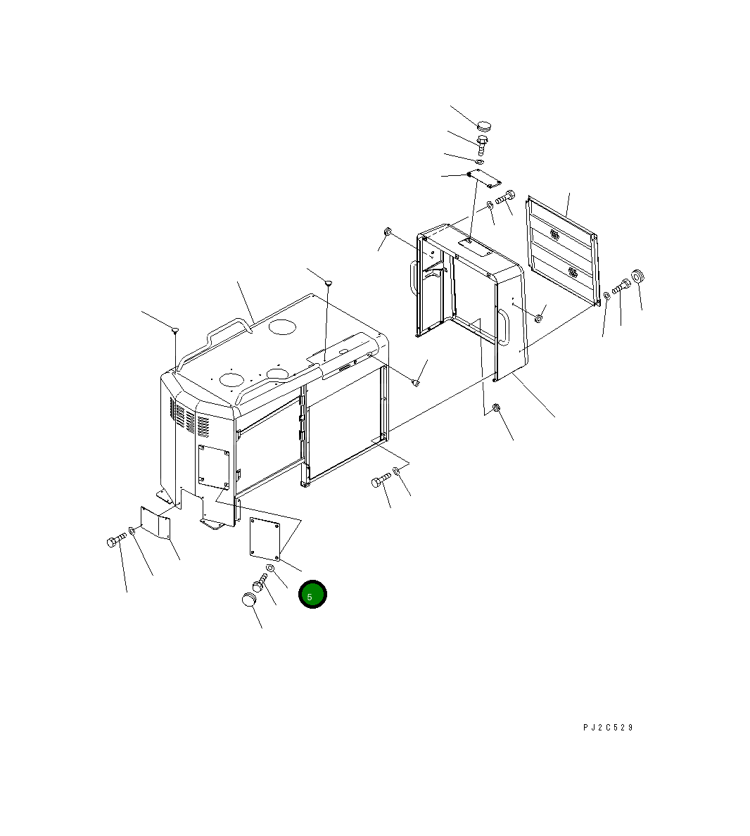 Крышка 23B-54-31951 Komatsu