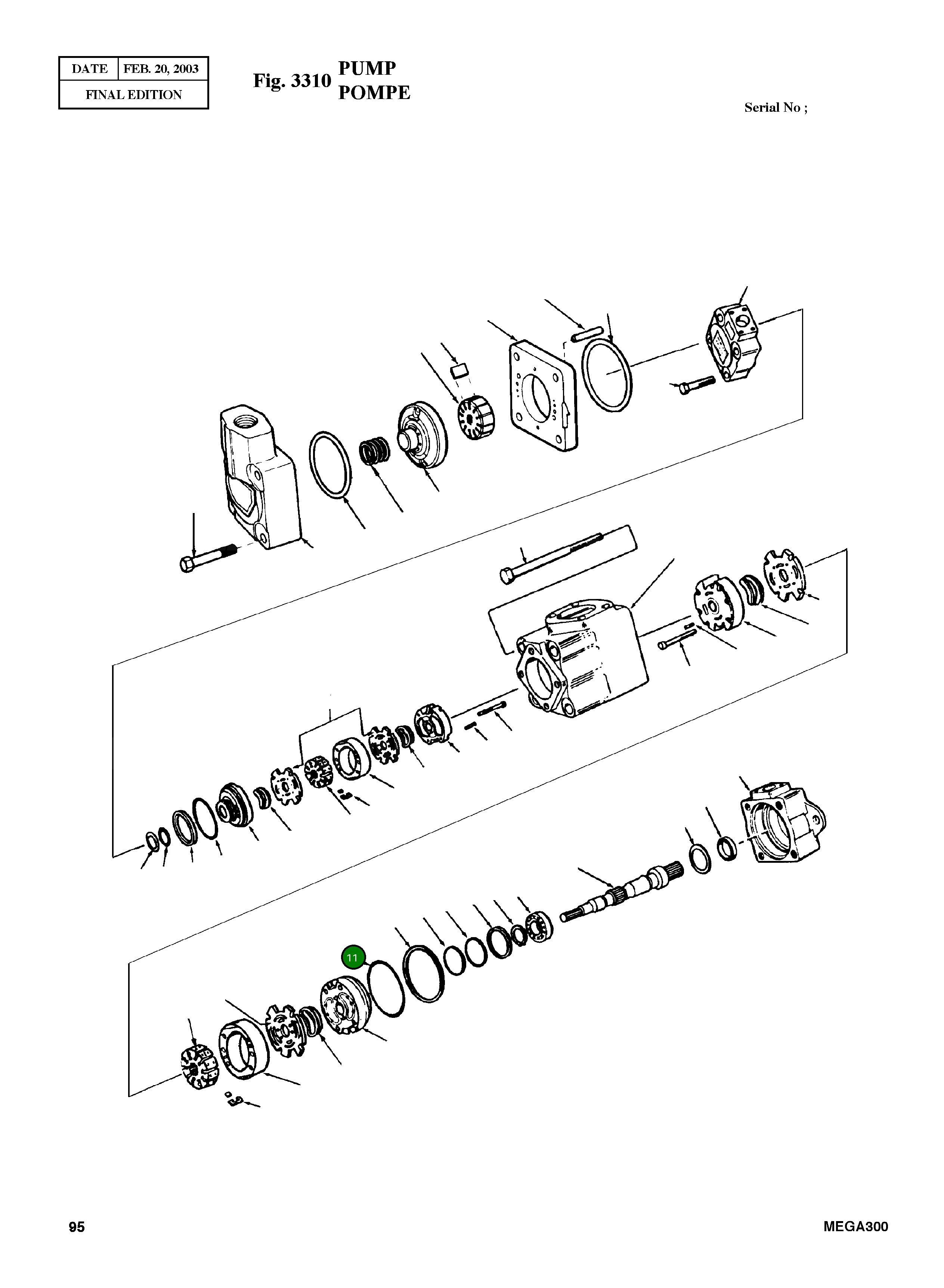 Кольцо уплотнительное (O-Ring) 154101 Komatsu